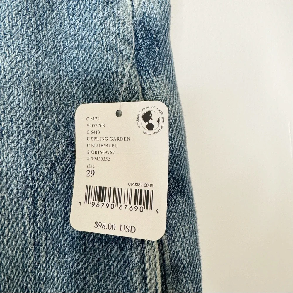 NWT We the free Free People Osaka mid rise barrel lightweight jean button fly 29 - Picture 11 of 14
